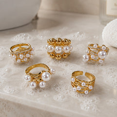 Shell Pearl-Look Sculptural Ring Designs
