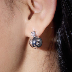 Daphne Dainty Pavé Sphere Stud Earrings