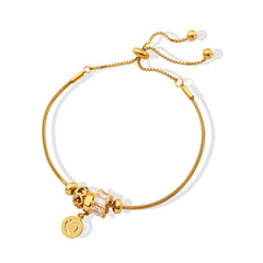 18K Gold-Plated Adjustable Cubic Zirconia Bracelet