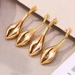 18K Gold-Plated Openwork Shell Drop Earrings