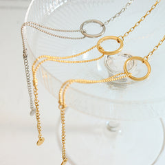 Circle Detail Double-Chain Bracelet