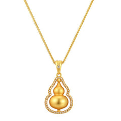Nadine Vintage-Inspired Gourd Pendant Necklace