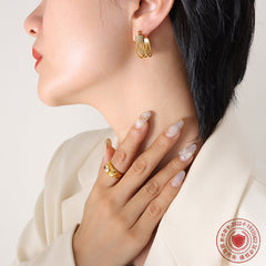 Cubic Zirconia Multi-Loop Hoop Earrings