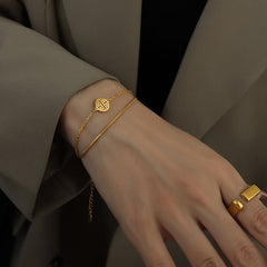 18K Gold-Plated Good-Fortune Coin Bracelet