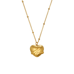 18K Gold-Plated Embrace Heart Pendant Necklace