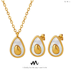 Avocado-Inspired Pendant Necklace or Earrings