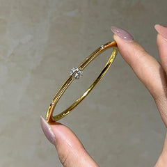 Daphne Vintage-Inspired Pavé Bangle Bracelet