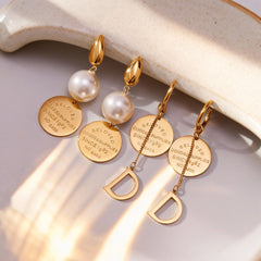 Geometric Disc and Bead Drop Earring Designs