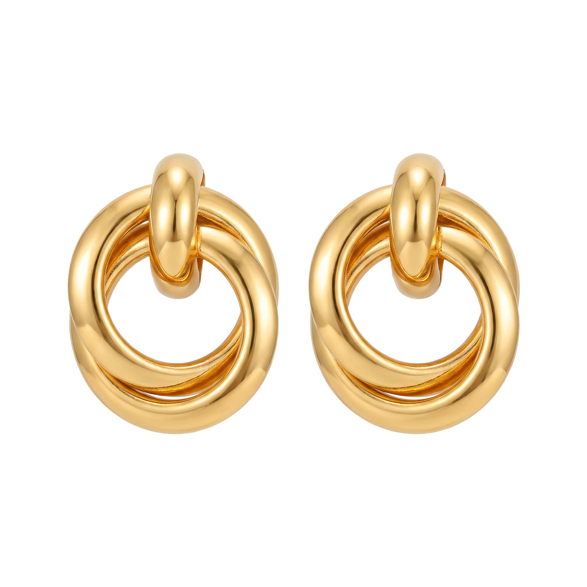 Nadine Vintage-Inspired Geometric Stud Earrings