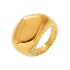 18K Gold-Plated Polished Dome Statement Ring
