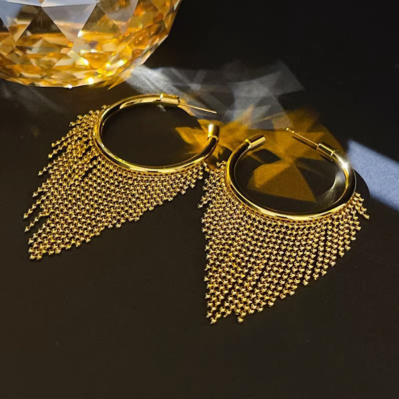 Daphne Statement Tassel Drop Earrings