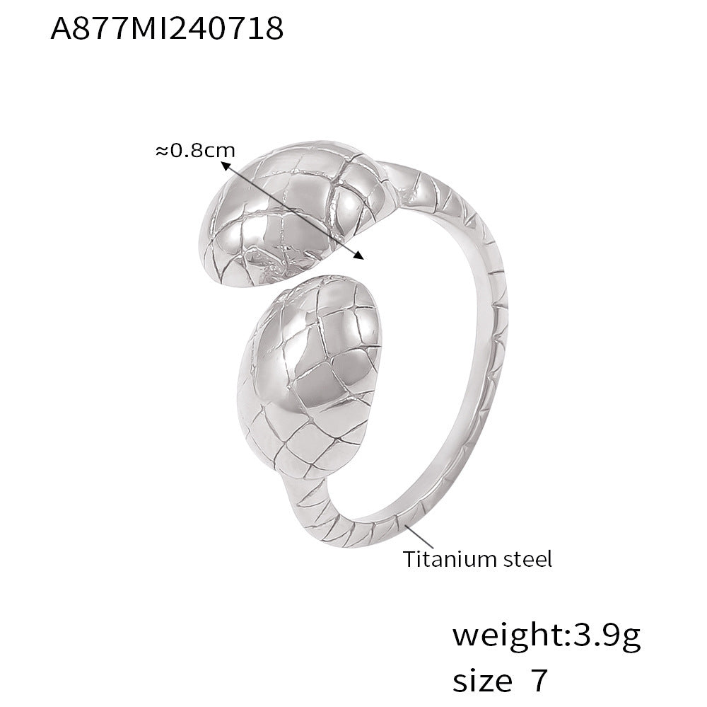 18K Gold-Plated Sculptural Open Ring