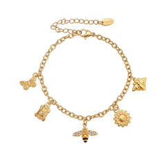 18K Gold-Plated Charm Chain Anklets