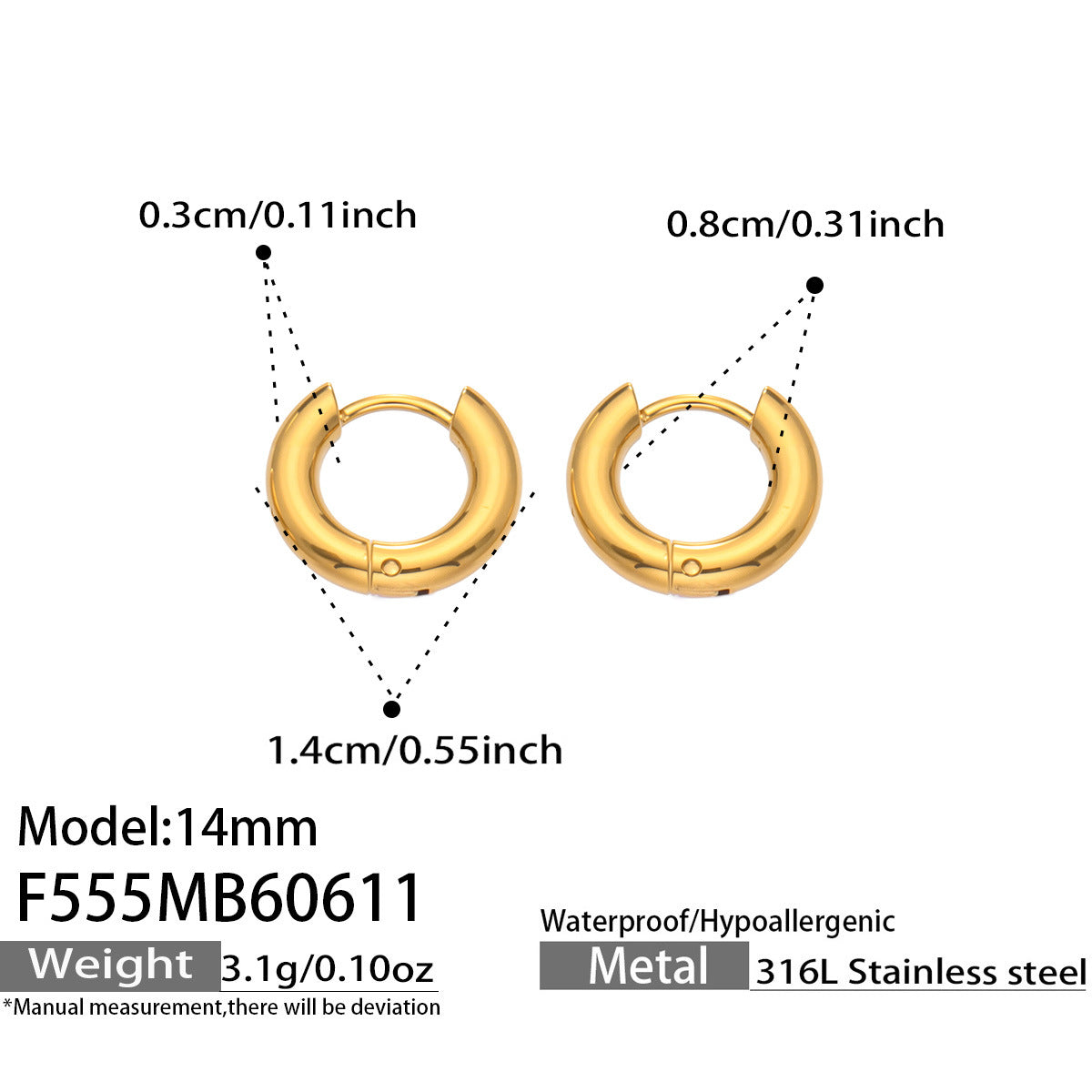 Polished Everyday Huggie Hoop Earrings
