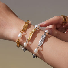 Freshwater Pearl Link Necklace & Bracelet