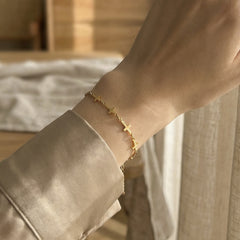 Cross Charm Stainless Steel Chain Bracelet