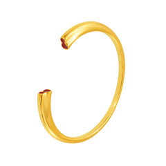 Gold-Tone Sculptural Open Cuff Bracelet