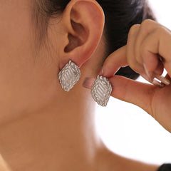 18K Gold-Plated Wheat Texture Earrings