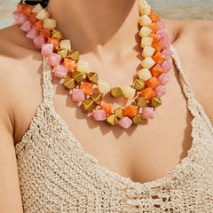 Faceted Color Resin Geometric Jewelry