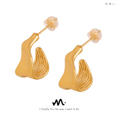 Sculptural Folded Drop Earrings