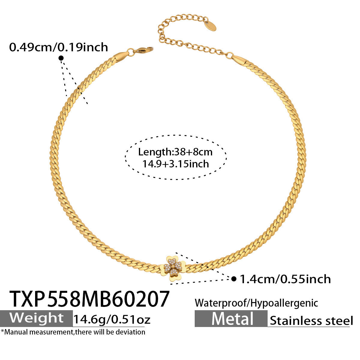 Floral Cubic Zirconia Necklace or Bracelet