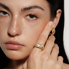 Marielle Vintage-Inspired Pavé Clover Adjustable Ring