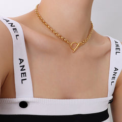 Toggle Clasp Stainless Steel Chain Necklace