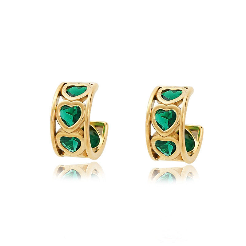 Nadine Heart Stud Earrings