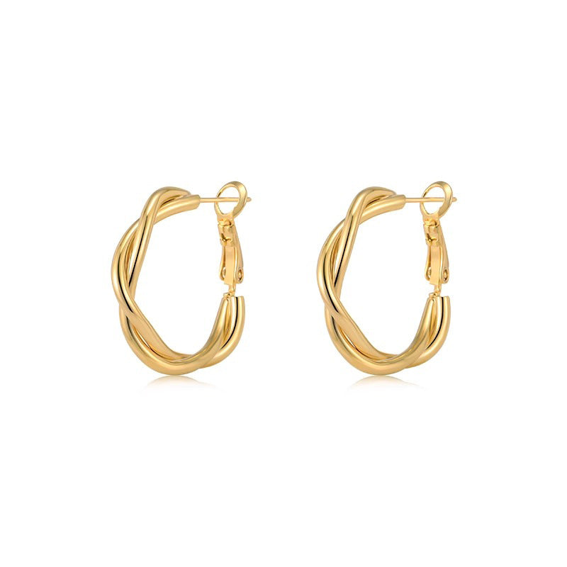 Nadine Vintage-Inspired Twisted Stud Earrings No. 823419