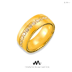 Textured Sparkling Band Ring