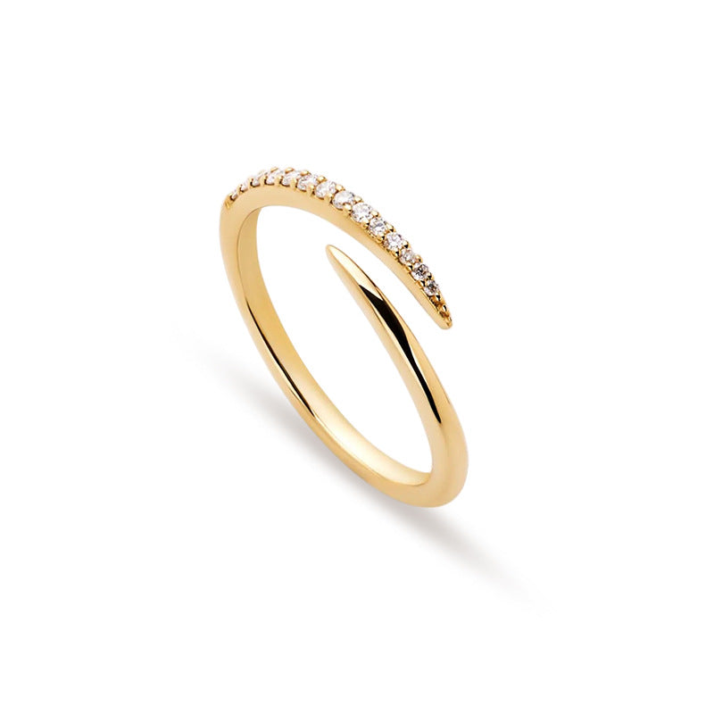 Nadine Pavé Snake Adjustable Ring