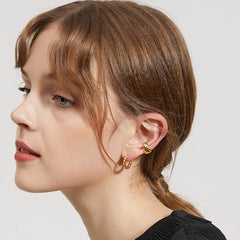 Marielle Vintage-Inspired Twisted Hoop Earrings