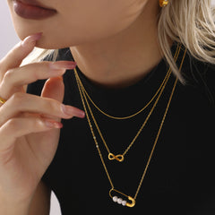 Gold-Tone Pearl and Pendant Layering Necklace Designs