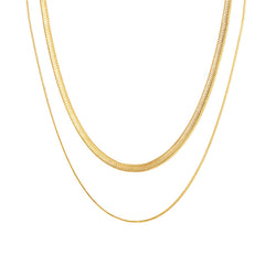 Nicolette Minimalist Snake Layered Necklace