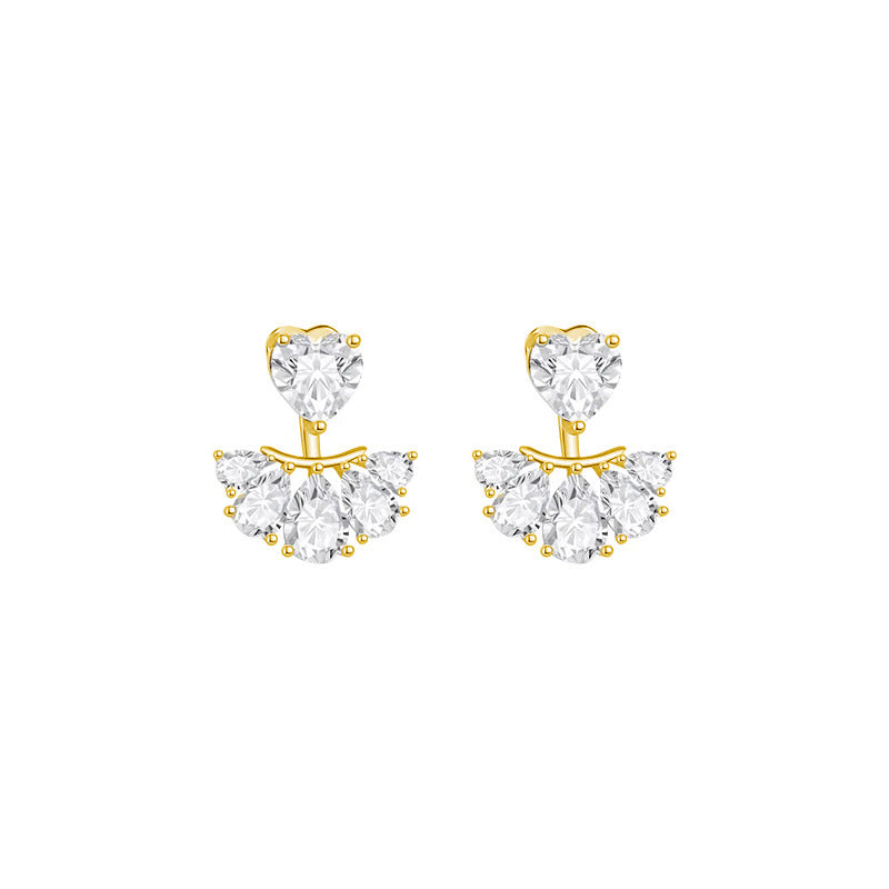 Marielle Pavé Heart Stud Earrings