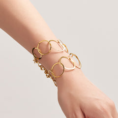 Gold-Tone Interlocking Circle Jewelry