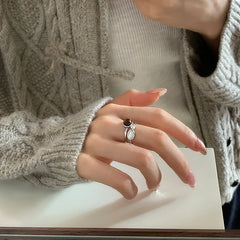 Marielle Tiger-Eye Pavé Adjustable Ring