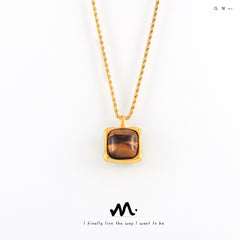 Tiger Eye Pendant and Layering Chain Designs
