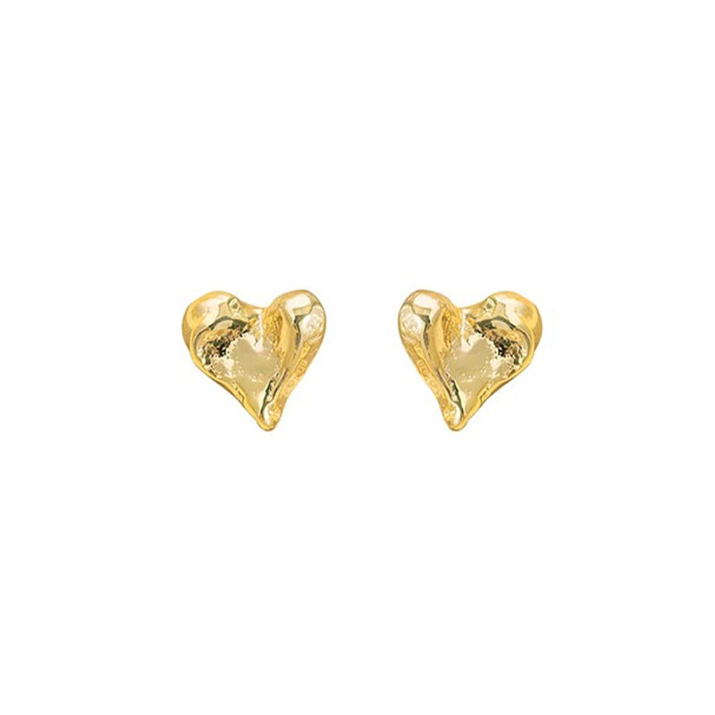 Nadine Organic Heart Stud Earrings