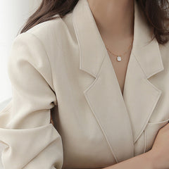Nicolette Mother-of-Pearl Square Choker Necklace