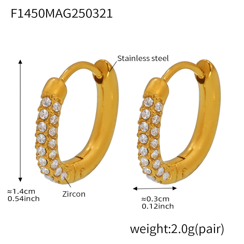 Cubic Zirconia Small Hoop Earrings