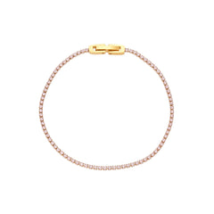 18K Gold-Plated Colored Cubic Zirconia Tennis Bracelet