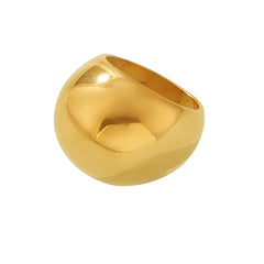 18K Gold-Plated Rounded Dome Ring