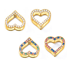 Heart Cubic Zirconia Reversible-Style Earrings