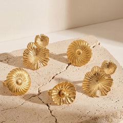 Sculptural Lotus Petal Statement Ring