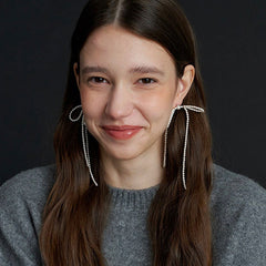 Nadine Vintage-Inspired Pearl Bow Stud Earrings