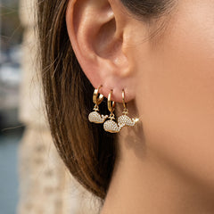 18K Gold-Plated Cubic Zirconia Whale Earrings