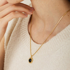 Daphne White Mother-of-Pearl Twisted Pendant Necklace