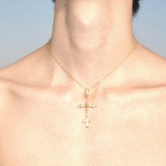 Daphne Dainty Cross Pendant Necklace