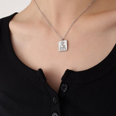 18K Gold-Plated Sun Relief Pendant Necklace